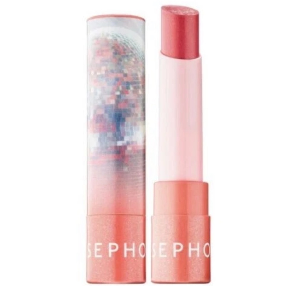 Sephora Lipstories Lipstick Balm 'Roller Boogie' Coral-Orange Shimmer New